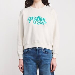 Mother Cotton The Concert Logo Sweatshirt Size Medium Wash Mother Twist Cream